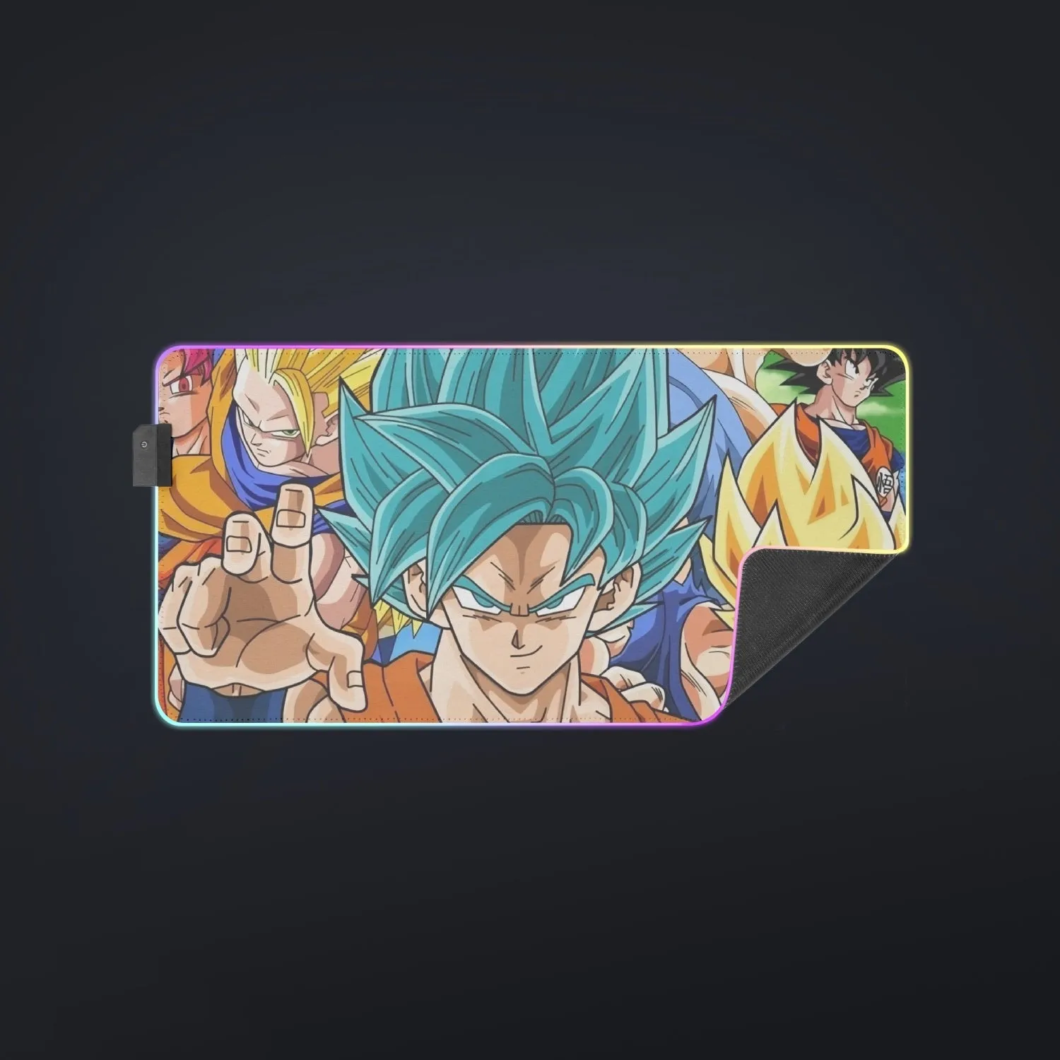 DBZ Goku Saiyan God Blue SSGSS Whis Symbol Cool Design cool LED  Mouse Pad