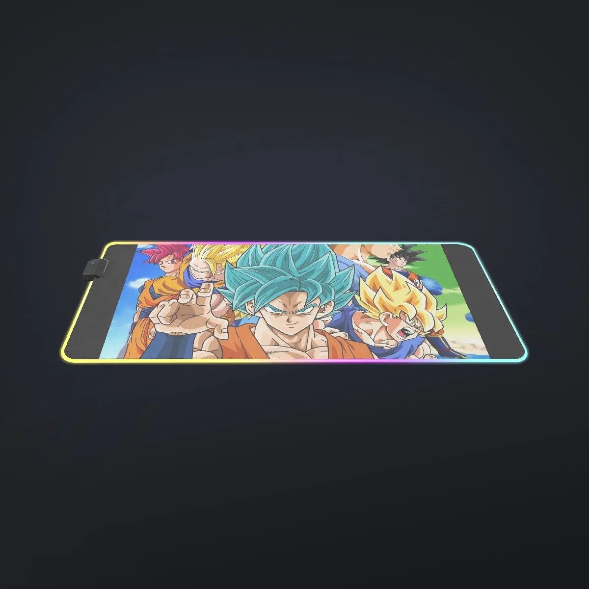 DBZ Goku Saiyan God Blue SSGSS Whis Symbol Cool Design cool LED  Mouse Pad