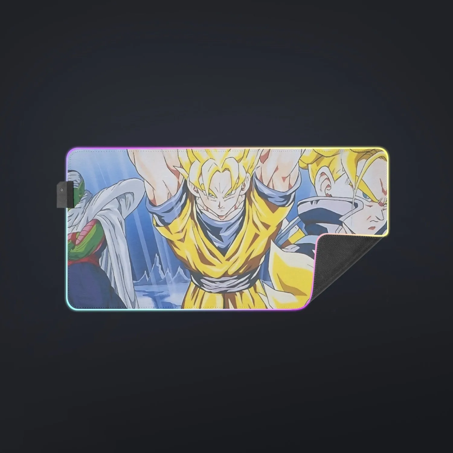 DBZ Goku Saiyan Spirit Bomb Vegeta Piccolo Gohan Trunks Vibrant Design  cool LED Mouse Pad