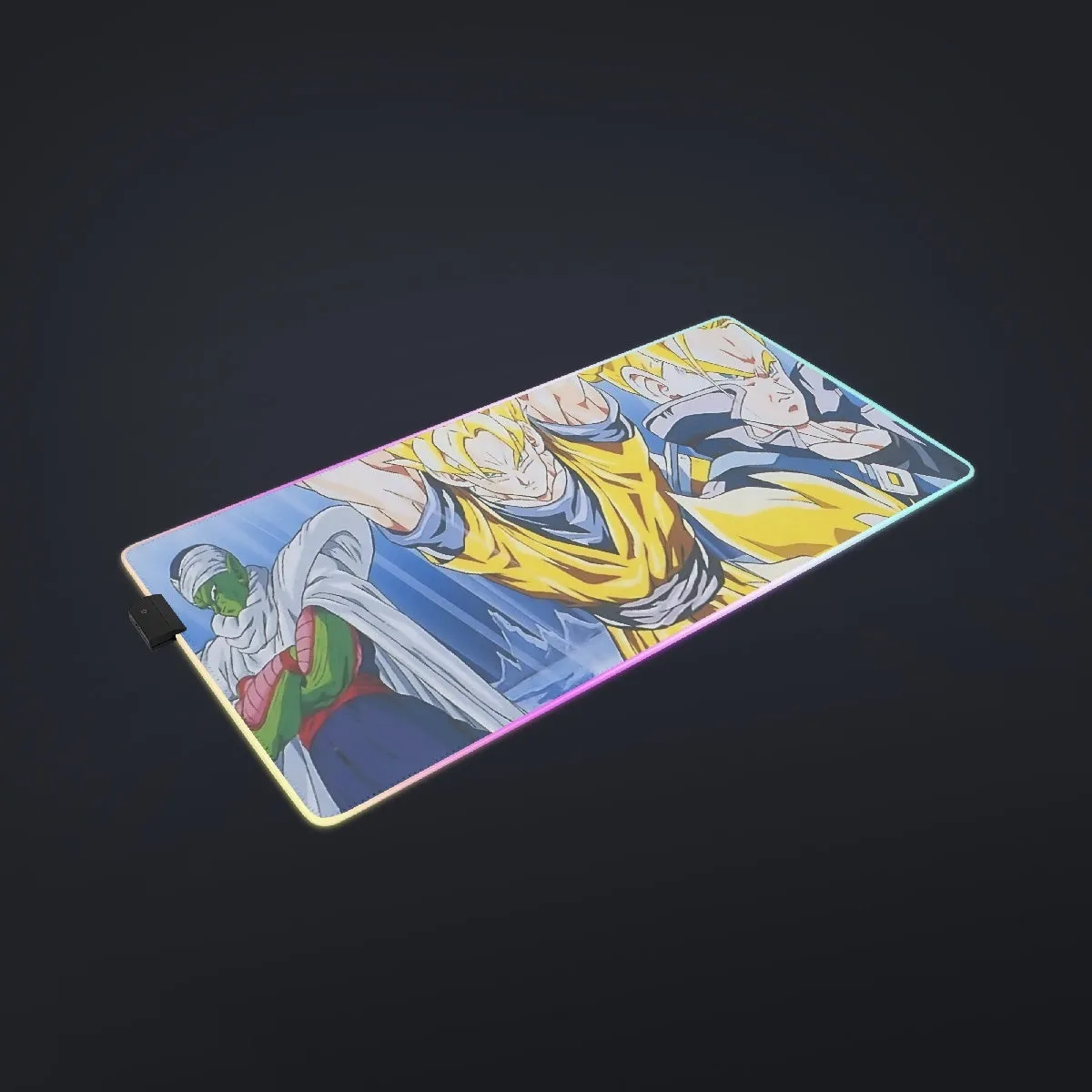 DBZ Goku Saiyan Spirit Bomb Vegeta Piccolo Gohan Trunks Vibrant Design  cool LED Mouse Pad