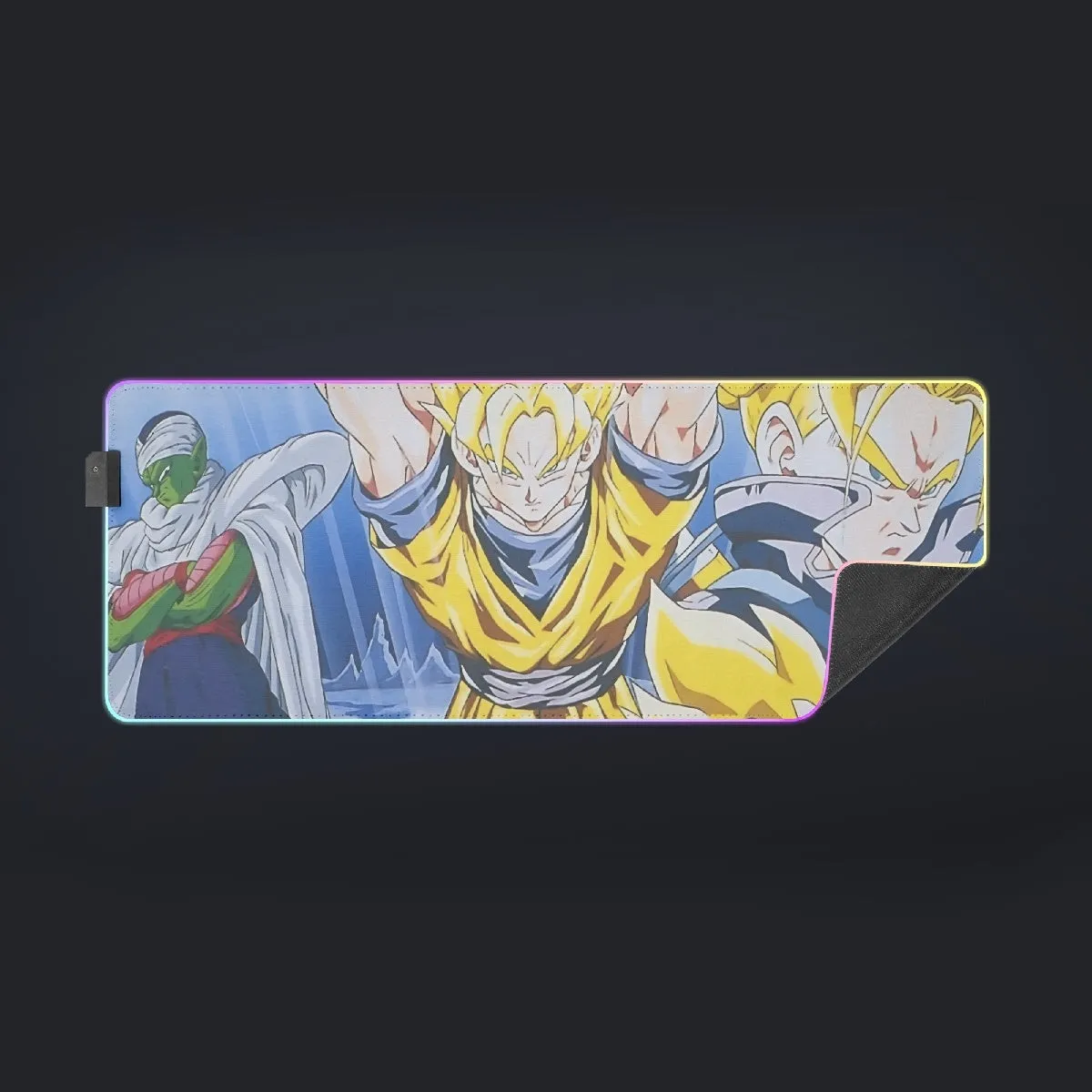 DBZ Goku Saiyan Spirit Bomb Vegeta Piccolo Gohan Trunks Vibrant Design  cool LED Mouse Pad