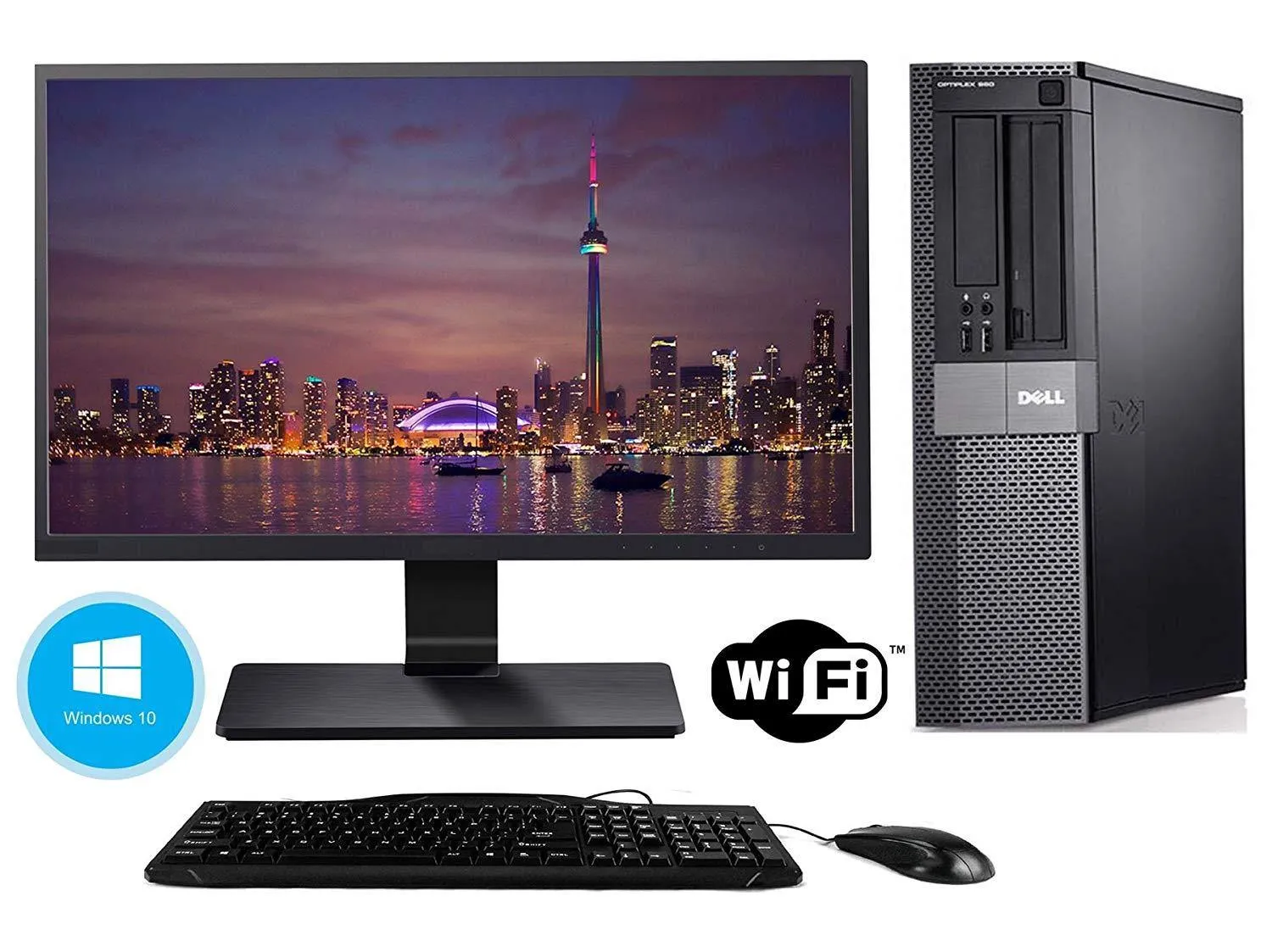 Dell OptiPlex 3010 Core I5 3250,8Gb Ram, 500Gb 22" Monitor~Win10 Pro, Webcam-WiFi