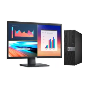 Dell OptiPlex 7050, SFF Desktop Bundled with 24" Monitor, Intel Core i7-6700, 3.4GHz ,16GB RAM, 256GB SSD, Windows 10 Pro -  Grade A Refurbished