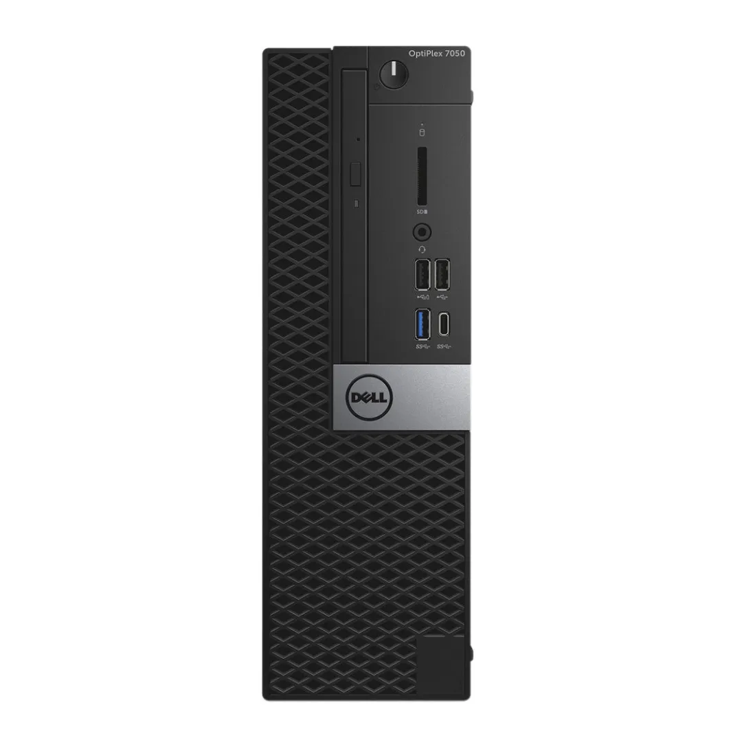 Dell OptiPlex 7050, SFF Desktop Bundled with 24" Monitor, Intel Core i7-6700, 3.4GHz ,16GB RAM, 256GB SSD, Windows 10 Pro -  Grade A Refurbished