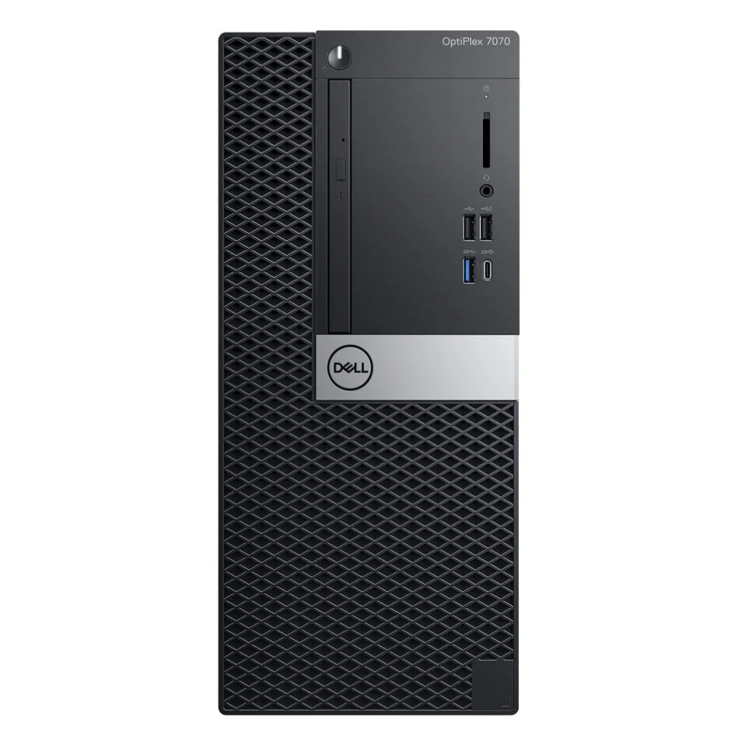 Dell OptiPlex 7070, Mini Tower Desktop, Intel Core i7-9700T, 3.0GHz, 16GB RAM, 512GB SSD, Windows 10 Pro - Grade A Refurbished