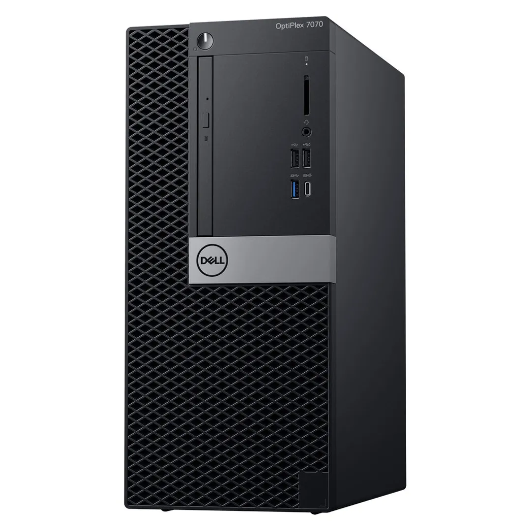 Dell OptiPlex 7070, Mini Tower Desktop, Intel Core i7-9700T, 3.0GHz, 16GB RAM, 512GB SSD, Windows 10 Pro - Grade A Refurbished