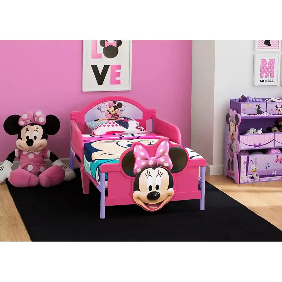 Delta Children - Minnie Mouse Plastic 3d Footboard Toddler Bed W/ Guardrail