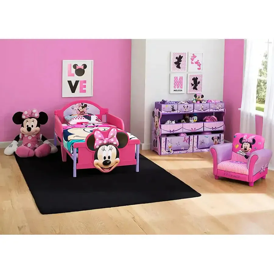 Delta Children - Minnie Mouse Plastic 3d Footboard Toddler Bed W/ Guardrail