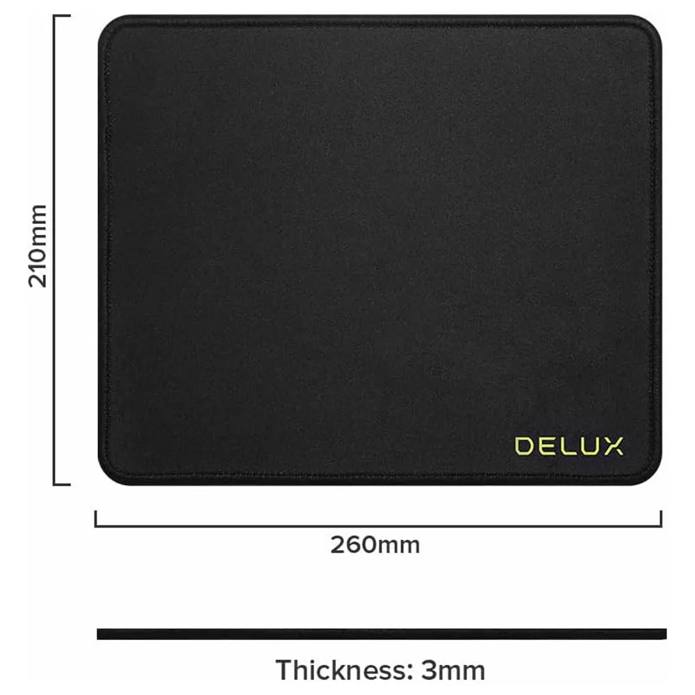 Delux MP56 Waterproof Mouse Pad with Anti-Slip, Anti-fray Stitching, Smooth Movement and Precision Tracking for Office, Laptop, and Gaming