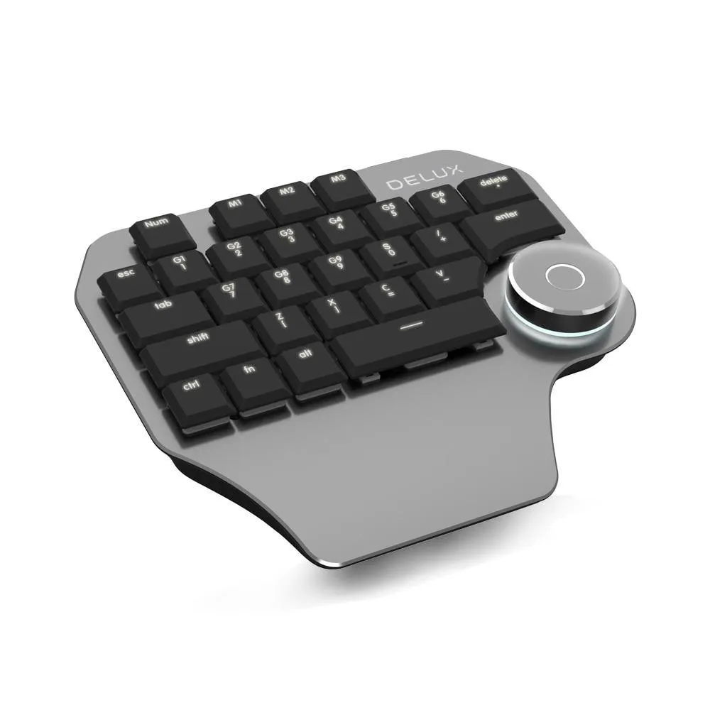 Delux T11 Mini Keyboard With Smart Dial: Mechanical Keyboard with Customisable Keys, Ideal for Creators and Gamers