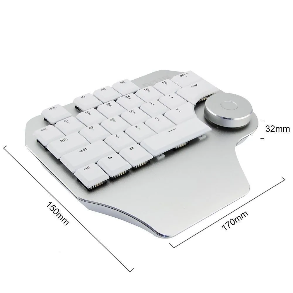 Delux T11 Mini Keyboard With Smart Dial: Mechanical Keyboard with Customisable Keys, Ideal for Creators and Gamers