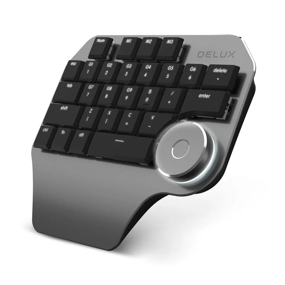 Delux T11 Mini Keyboard With Smart Dial: Mechanical Keyboard with Customisable Keys, Ideal for Creators and Gamers