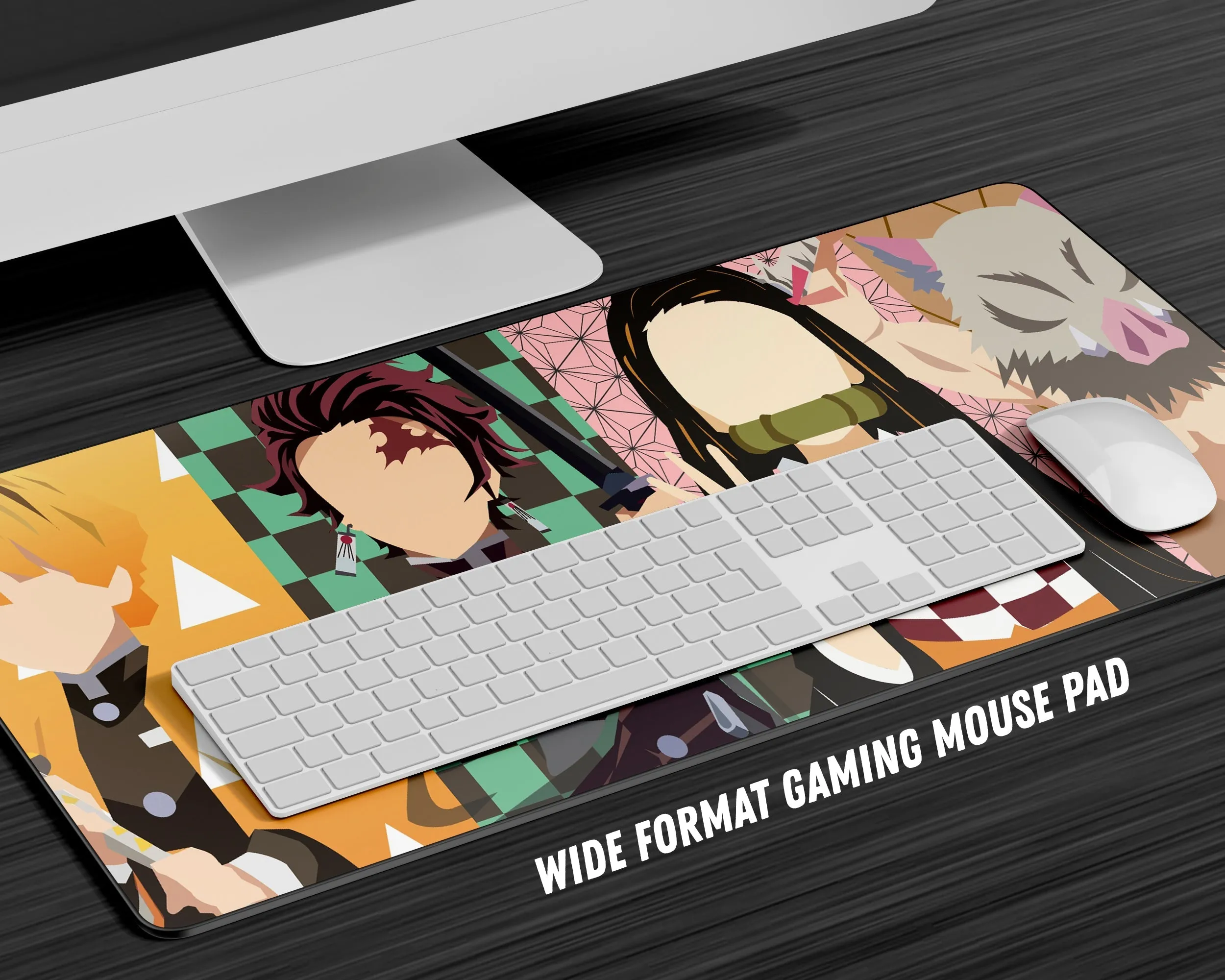 Demon Slayer Minimalist Gang Gaming Mouse Pad