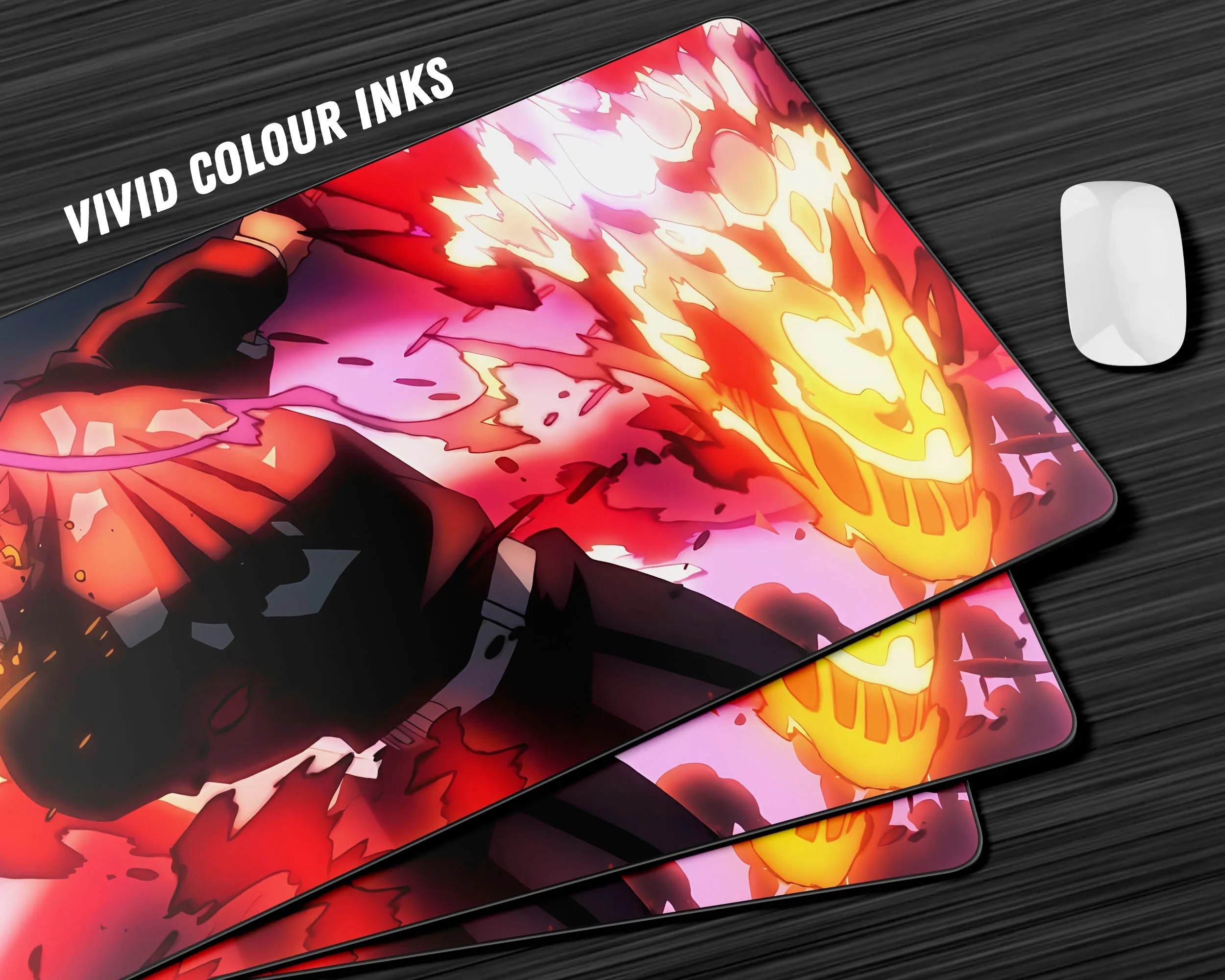 Demon Slayer Tanjiro Sun Breathing Flames Gaming Mouse Pad