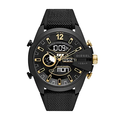 Diesel Mega Chief Analog-Digital Black Dial Men's Watch-DZ4552