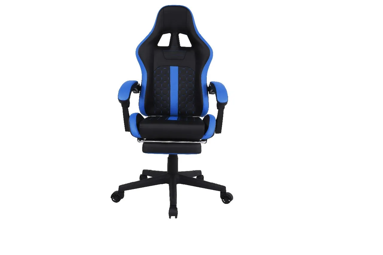 Dowinx Computer Gaming Office Chair | Adjustable Headrest | Massage Function for Waist Cushion | Supports up to 150KGS | PVC leather | steel frame