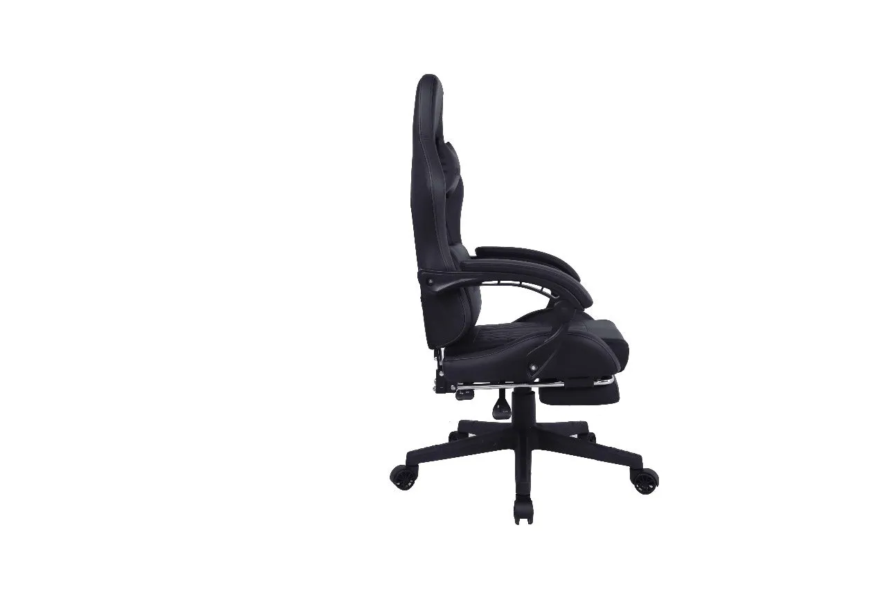 Dowinx Computer Gaming Office Chair | Adjustable Headrest | Massage Function for Waist Cushion | Supports up to 150KGS | PVC leather | steel frame