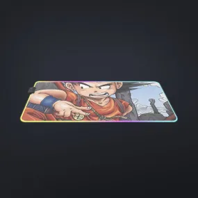 Dragon Ball Anime Angry Kid Goku Sky Clouds Blue 3D cool LED Mouse Pad