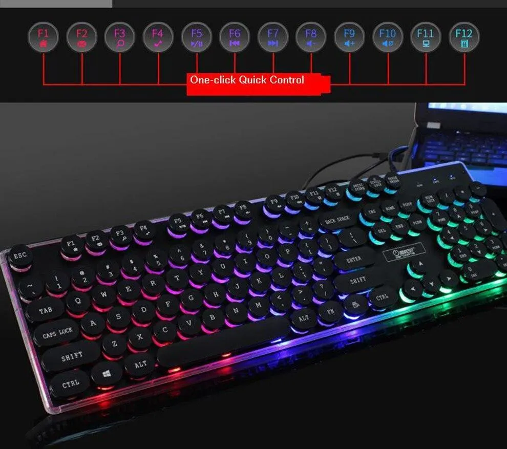 Dragon LED Gaming Keyboard and Mouse Set