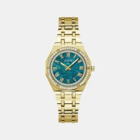 Dress Women Quartz Green Dial Analog Stainless Steel Watch GW0770L2