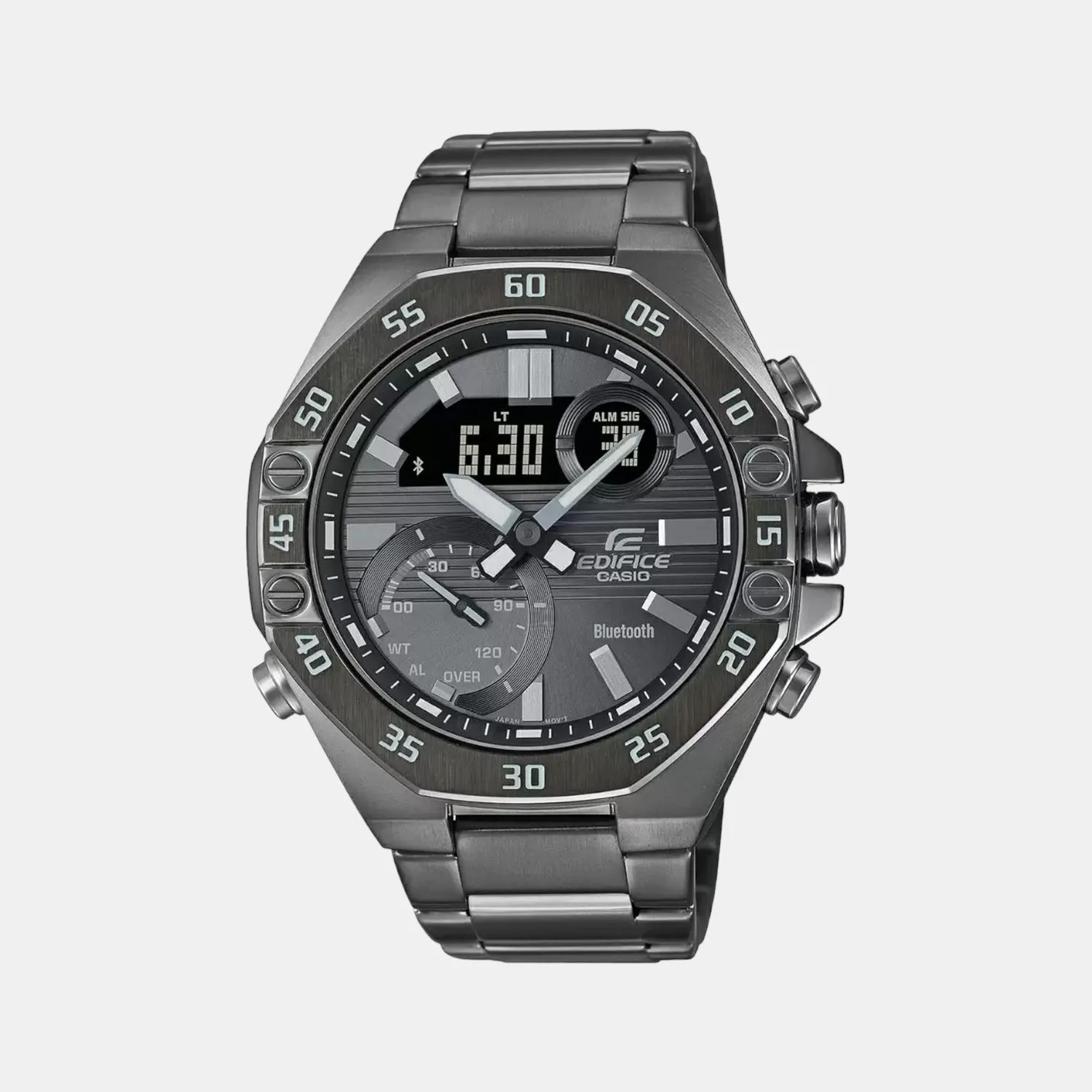 Edifice Men's Analog-Digital Stainless Steel Watch ED525 - ECB-10DC-1BDF