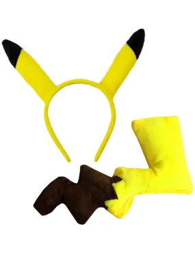 Electric Mouse Kids Yellow Headband and Tail Accessory Set