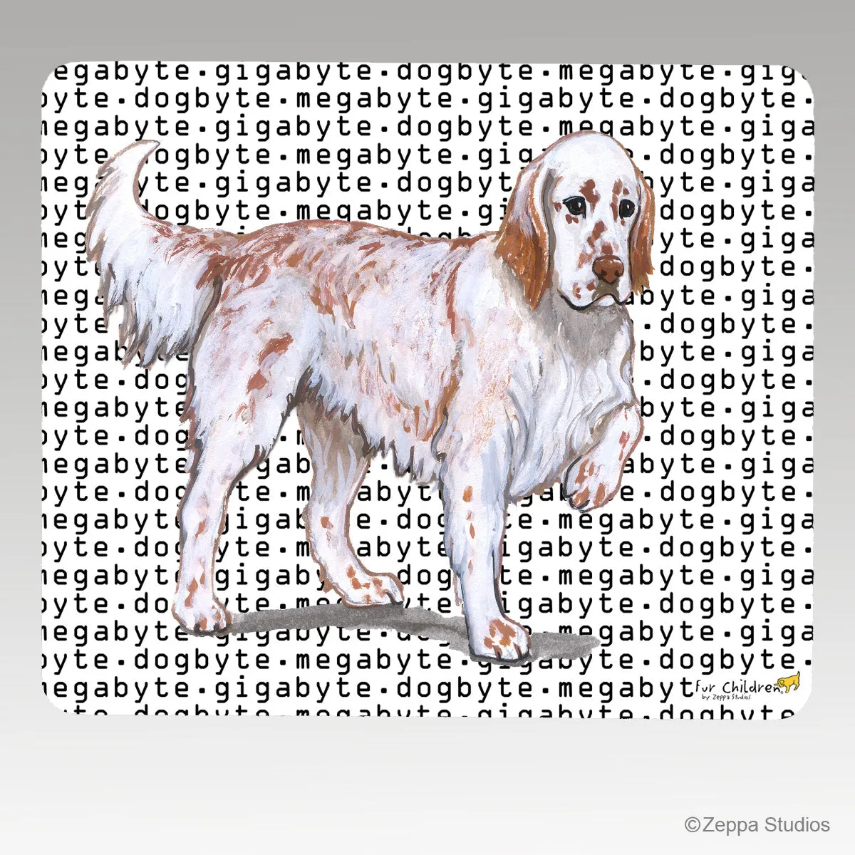 English Setter Megabyte Mouse Pad