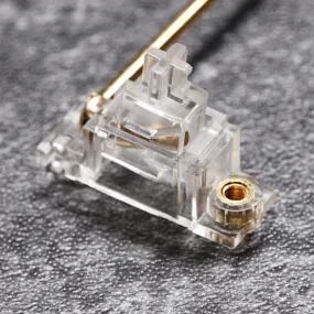 Everglide Transparent Gold Plated Pcb screw-in Stabilizer for Custom Mechanical Keyboard