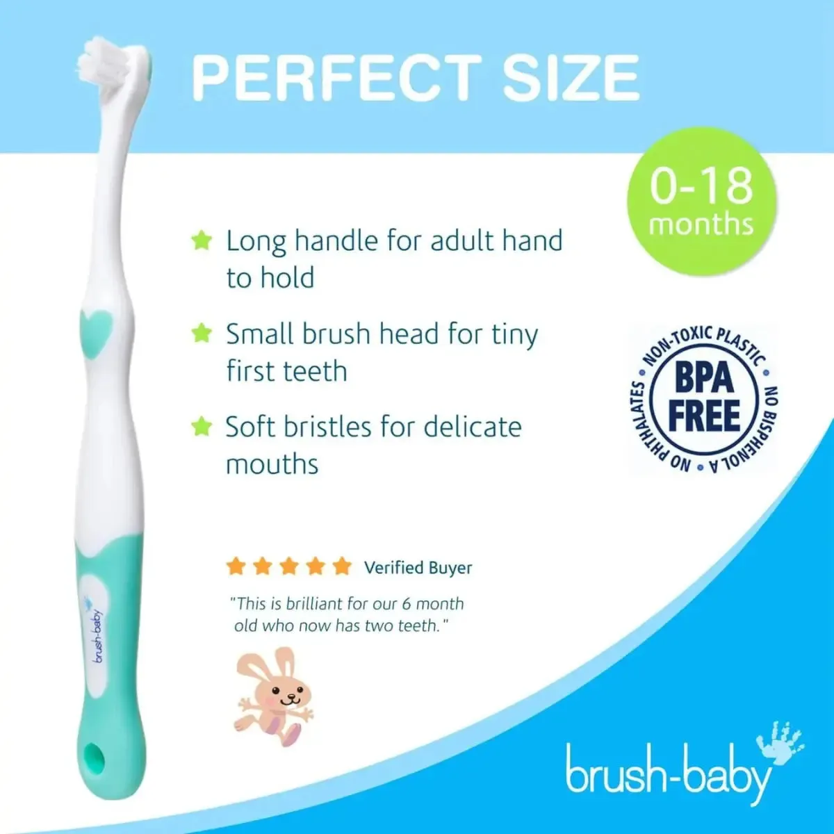 FirstBrush™ Baby Toothbrush Double Pack - Blue