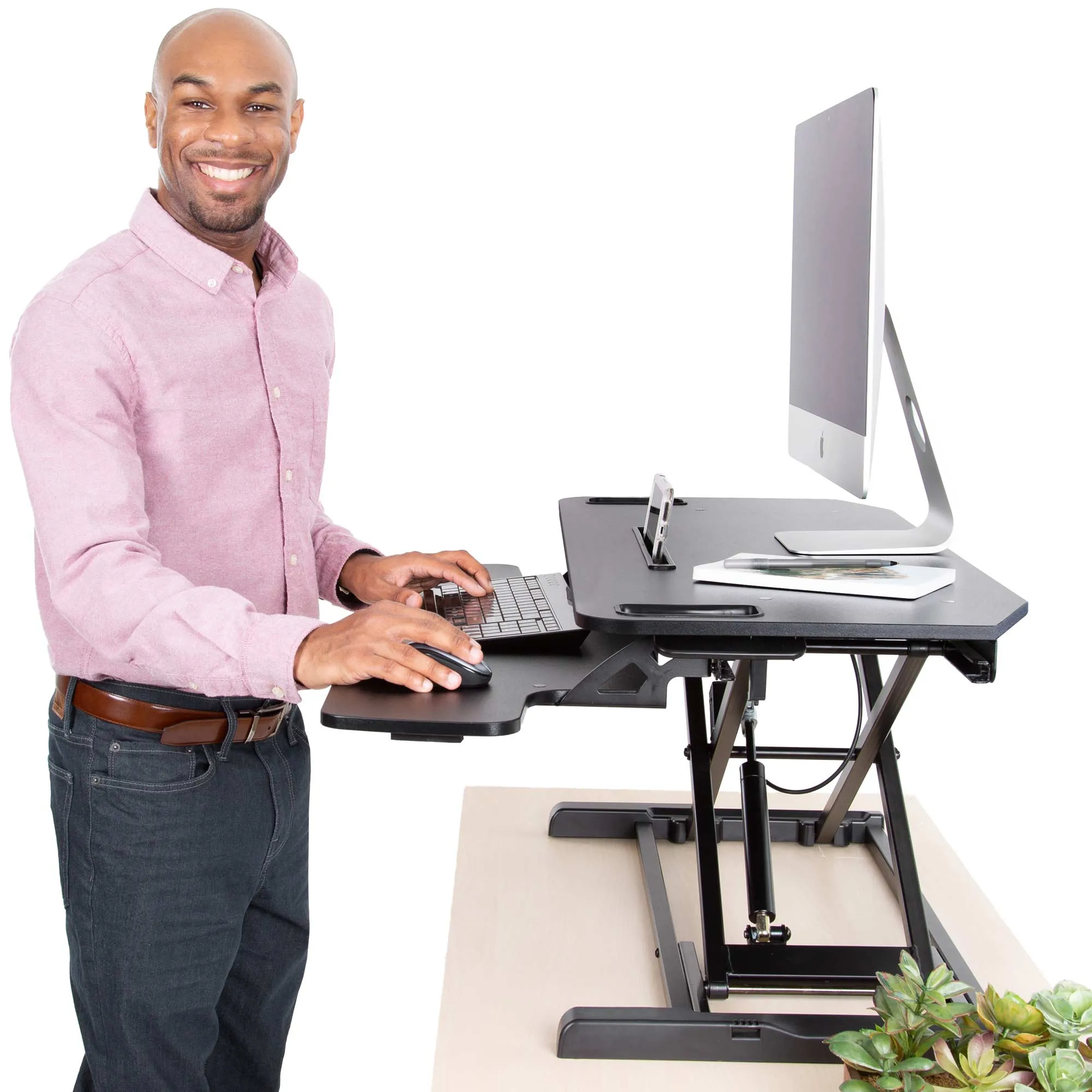 FlexPro Hero 37" Corner Standing Desk Converter