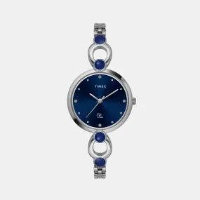 Fria Women's Blue Analog Brass Watch TWEL18100