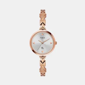 Fria Women's Silver Analog Brass Watch TWEL18302