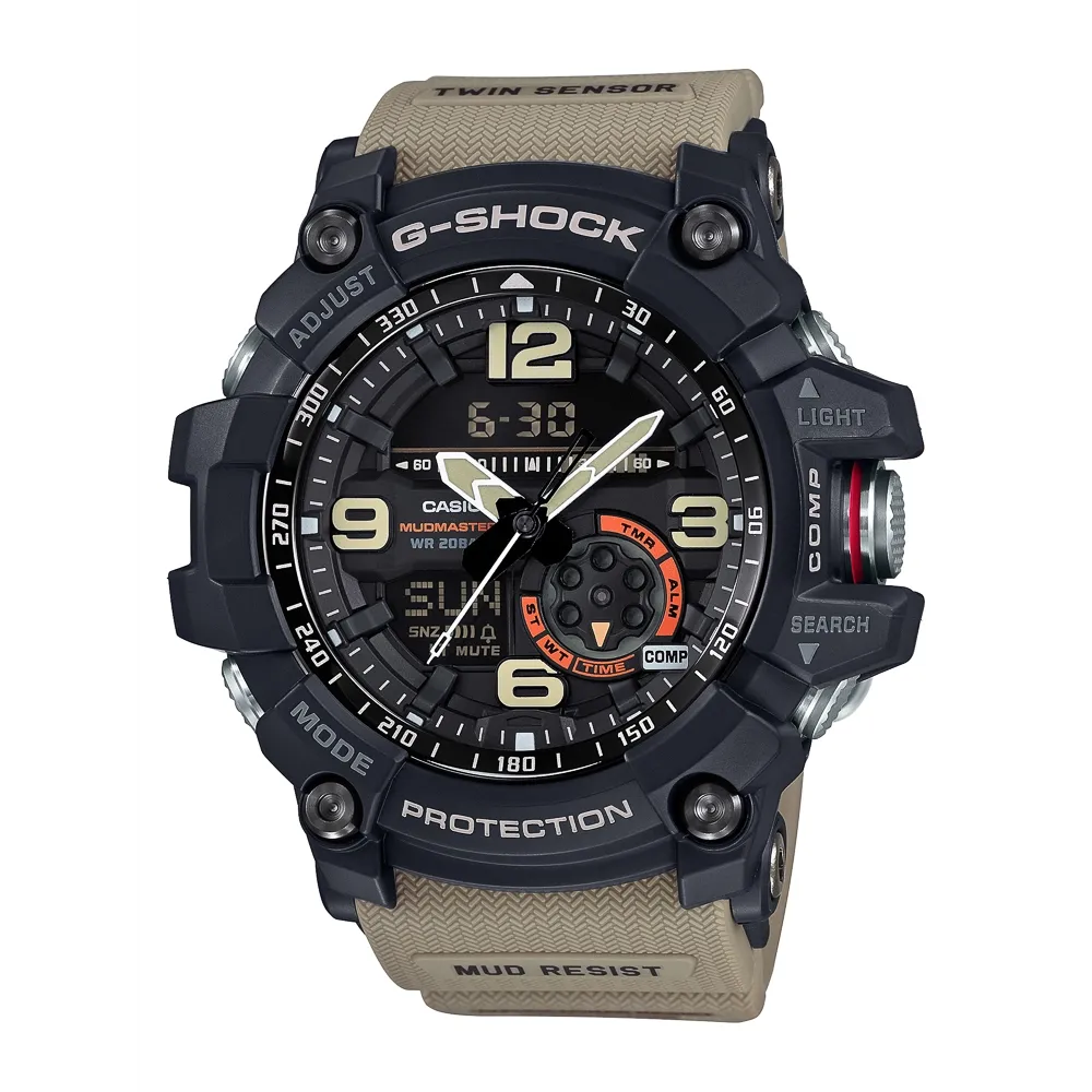 G-Shock Master of G Mudmaster Watch Black/Tan Quartz