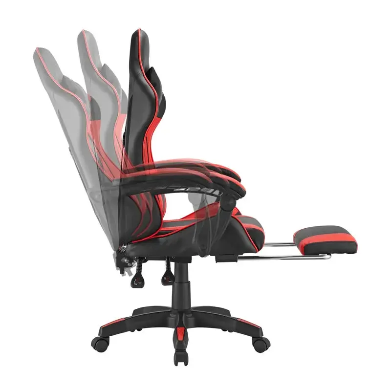 Gaming Chair With Retractable Footrest, Headrest & Lumbar Support - CH06 12 04