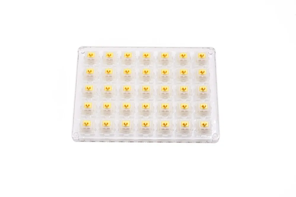 Gateron CAP Milky Yellow Switch V2 Extras 5pin RGB Linear 63g mx stem switch for mechanical keyboard 50m with Acrylic Base Case