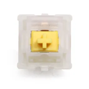 Gateron CAP Milky Yellow Switch V2 Extras 5pin RGB Linear 63g mx stem switch for mechanical keyboard 50m with Acrylic Base Case