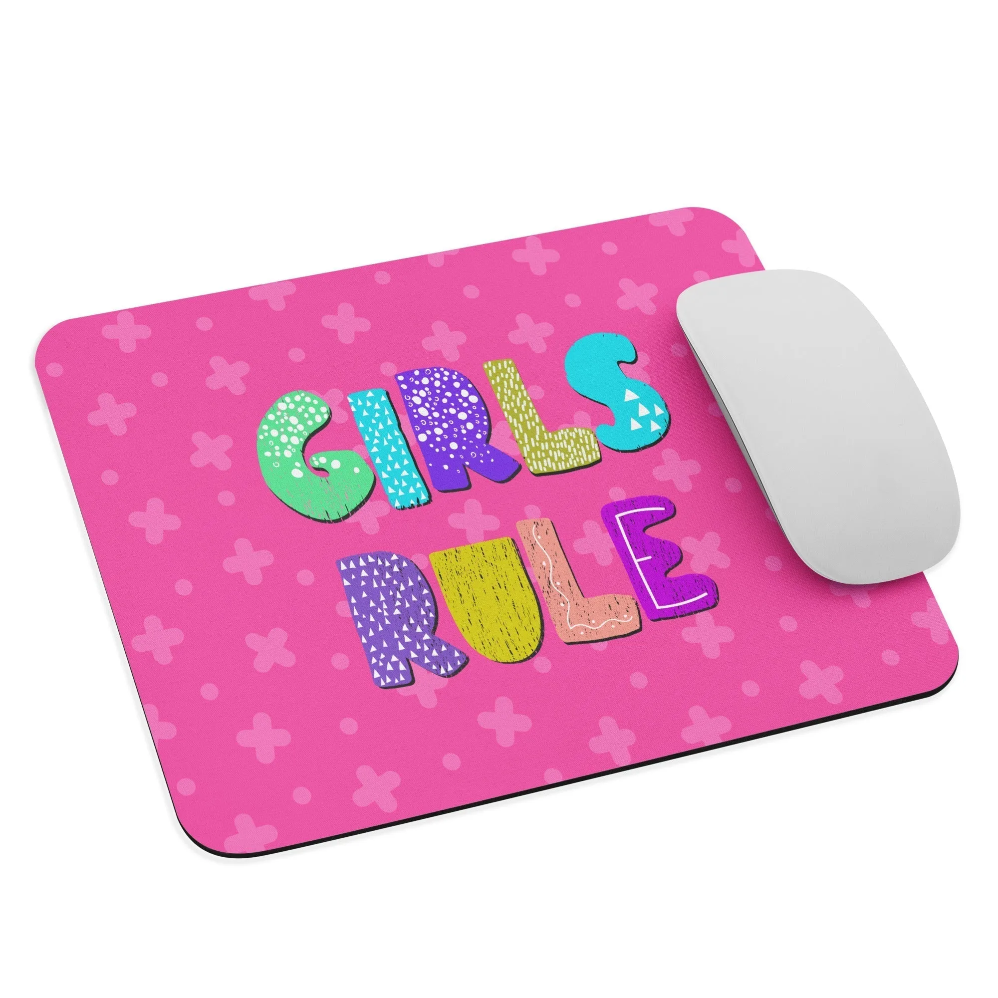 GIRLS RULE Mouse Pad