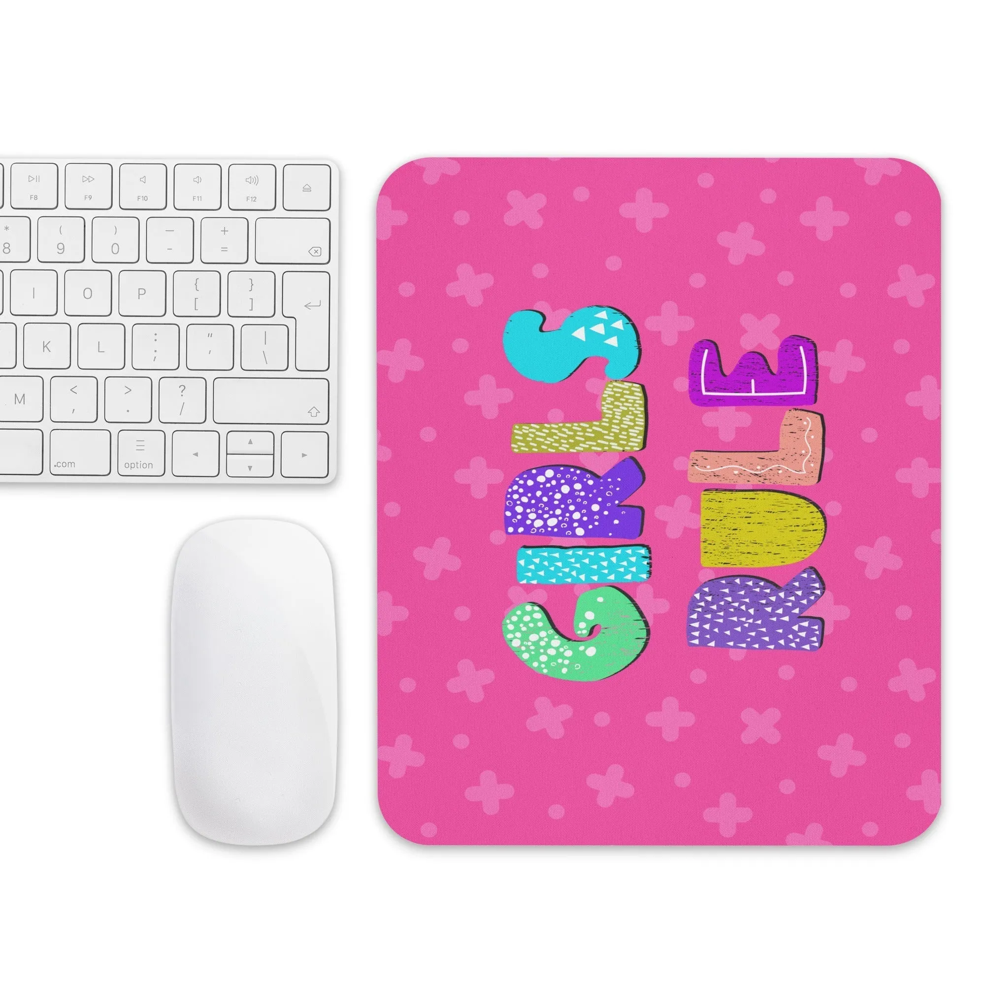 GIRLS RULE Mouse Pad