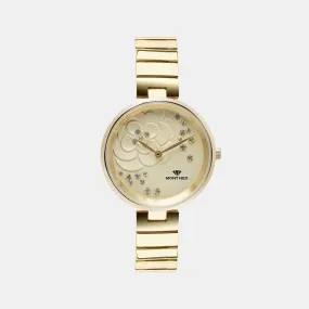 Glamorous Gold Analog Women Stainless Steel Watch 7504B-M2208