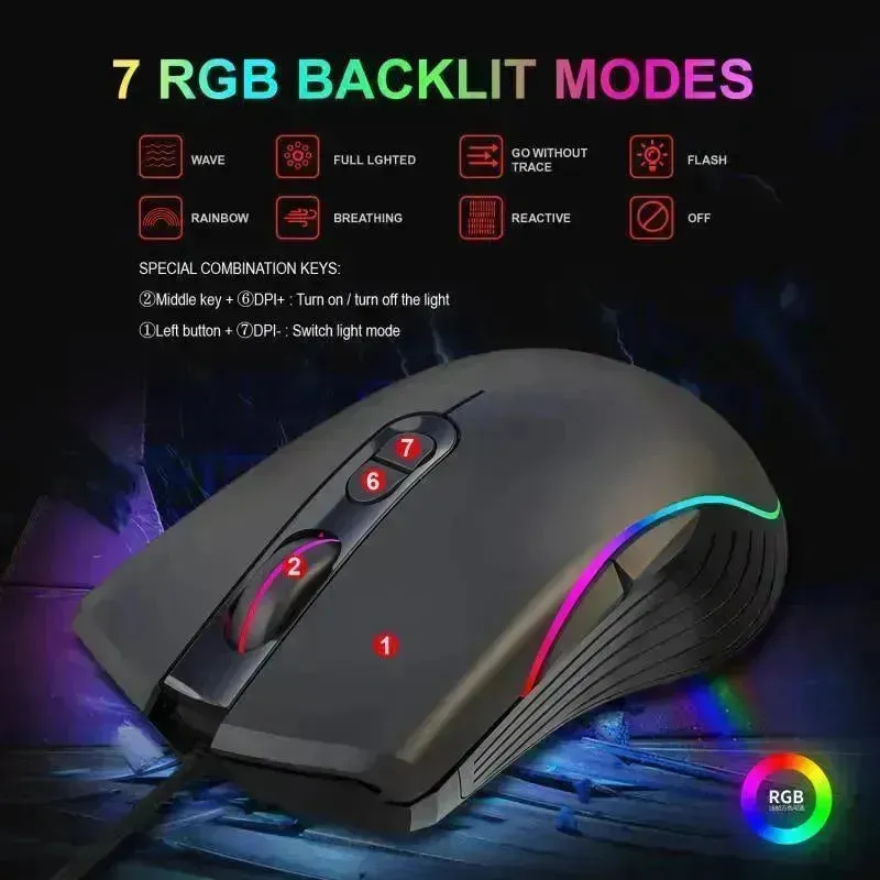 Glowing Gaming Mouse Gaming Wired Mouse