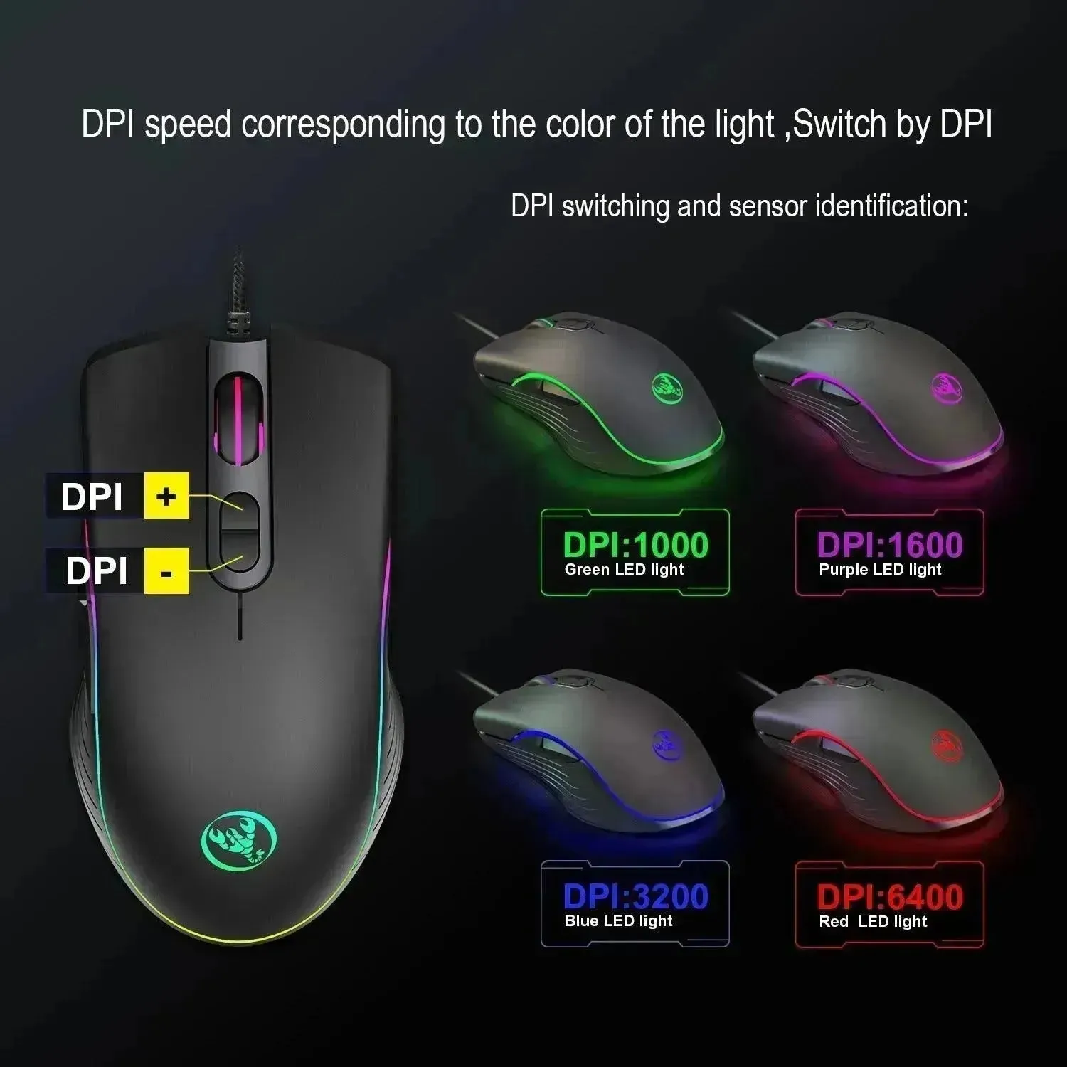 Glowing Gaming Mouse Gaming Wired Mouse