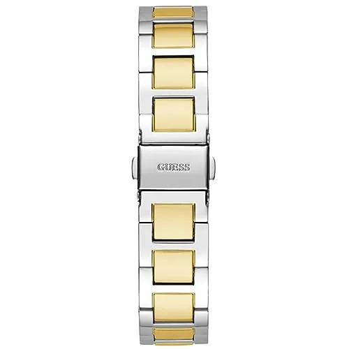 GUESS Womens 34 mm Dawn White Dial Stainless Steel Analog Watch - GW0404L2 (Not assigned,Not Assigned)