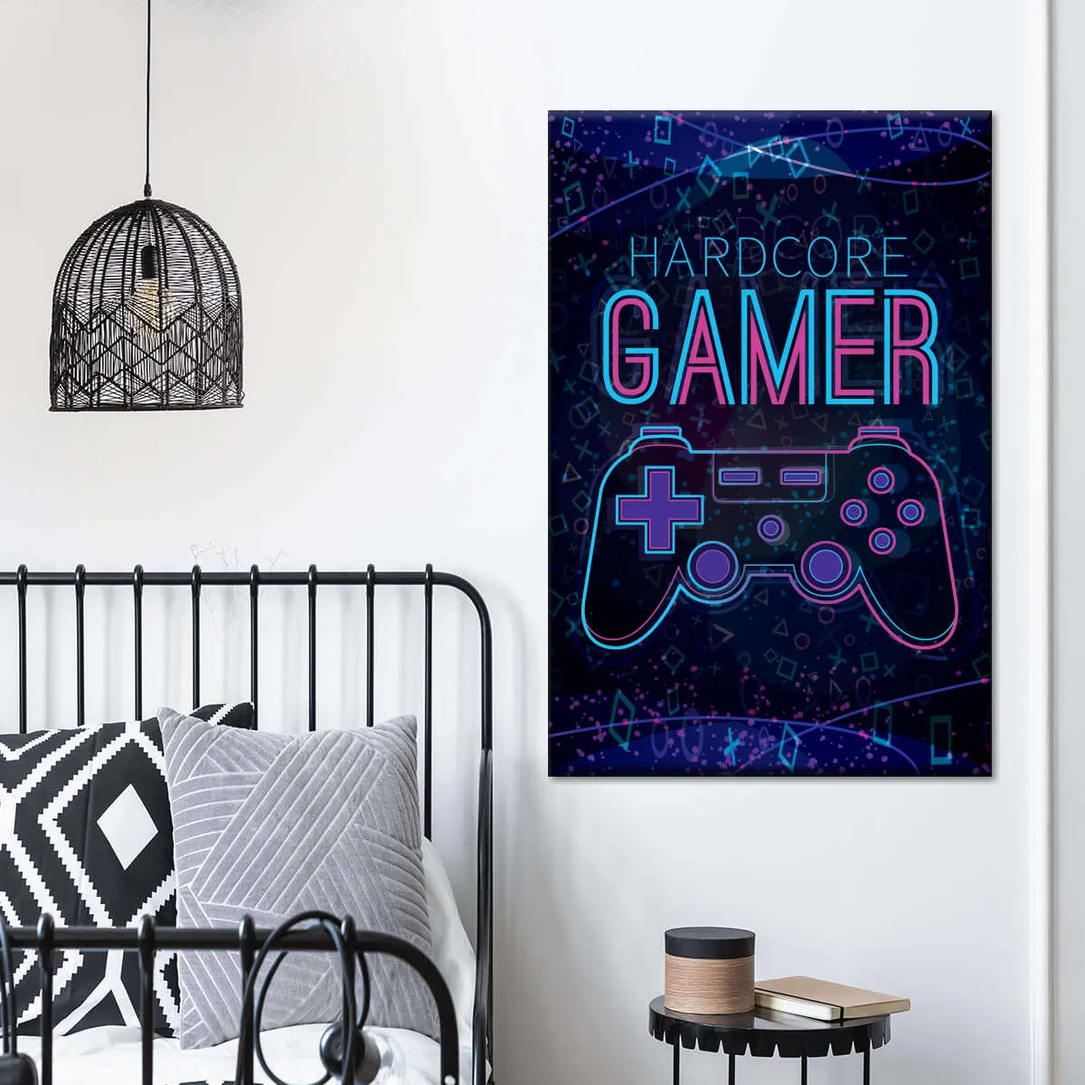 Hardcore Gamer Neon Sign Wall Art