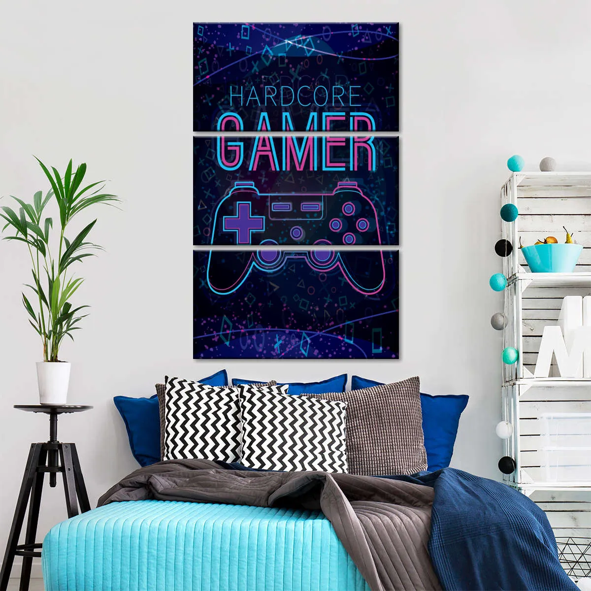 Hardcore Gamer Neon Sign Wall Art