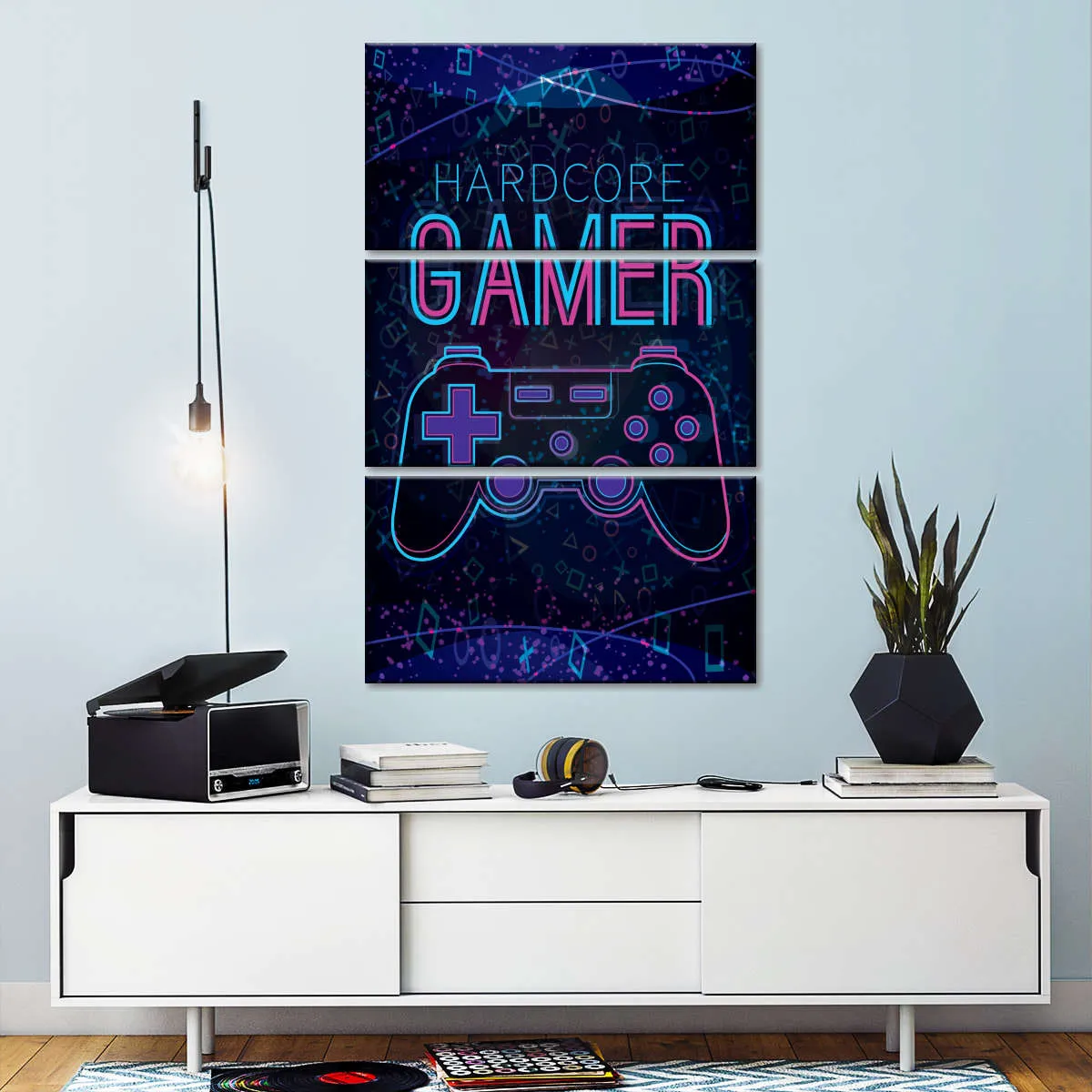 Hardcore Gamer Neon Sign Wall Art