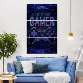 Hardcore Gamer Neon Sign Wall Art