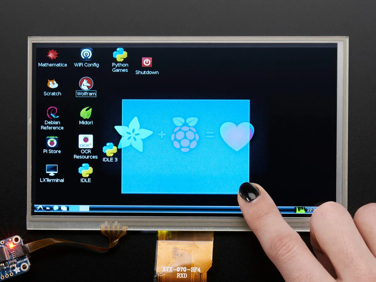 HDMI 4 Pi: 7\" Display w/Touchscreen 1024x600- HDMI/VGA/NTSC/PAL"