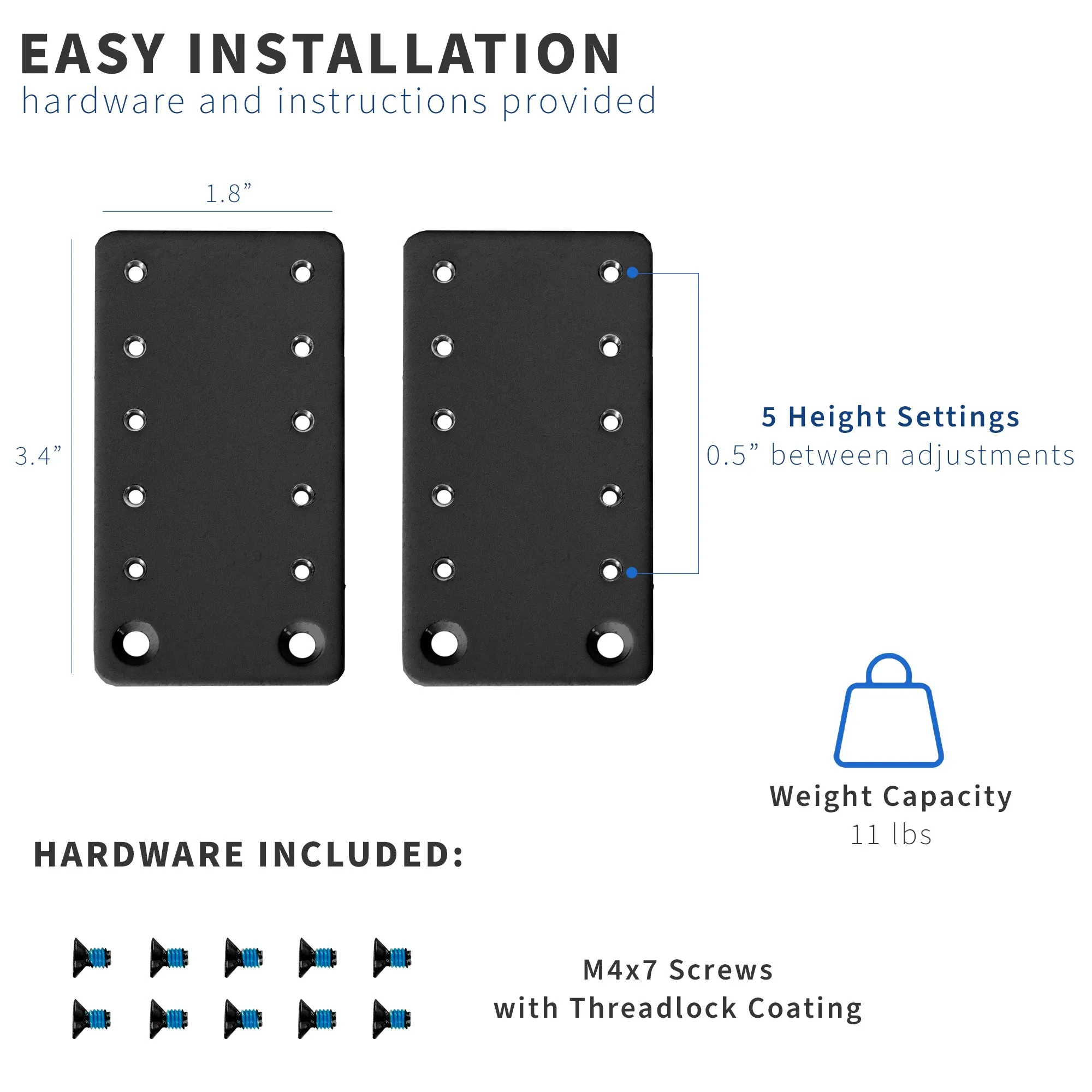 Height Adjustment Kit for Keyboard Tray