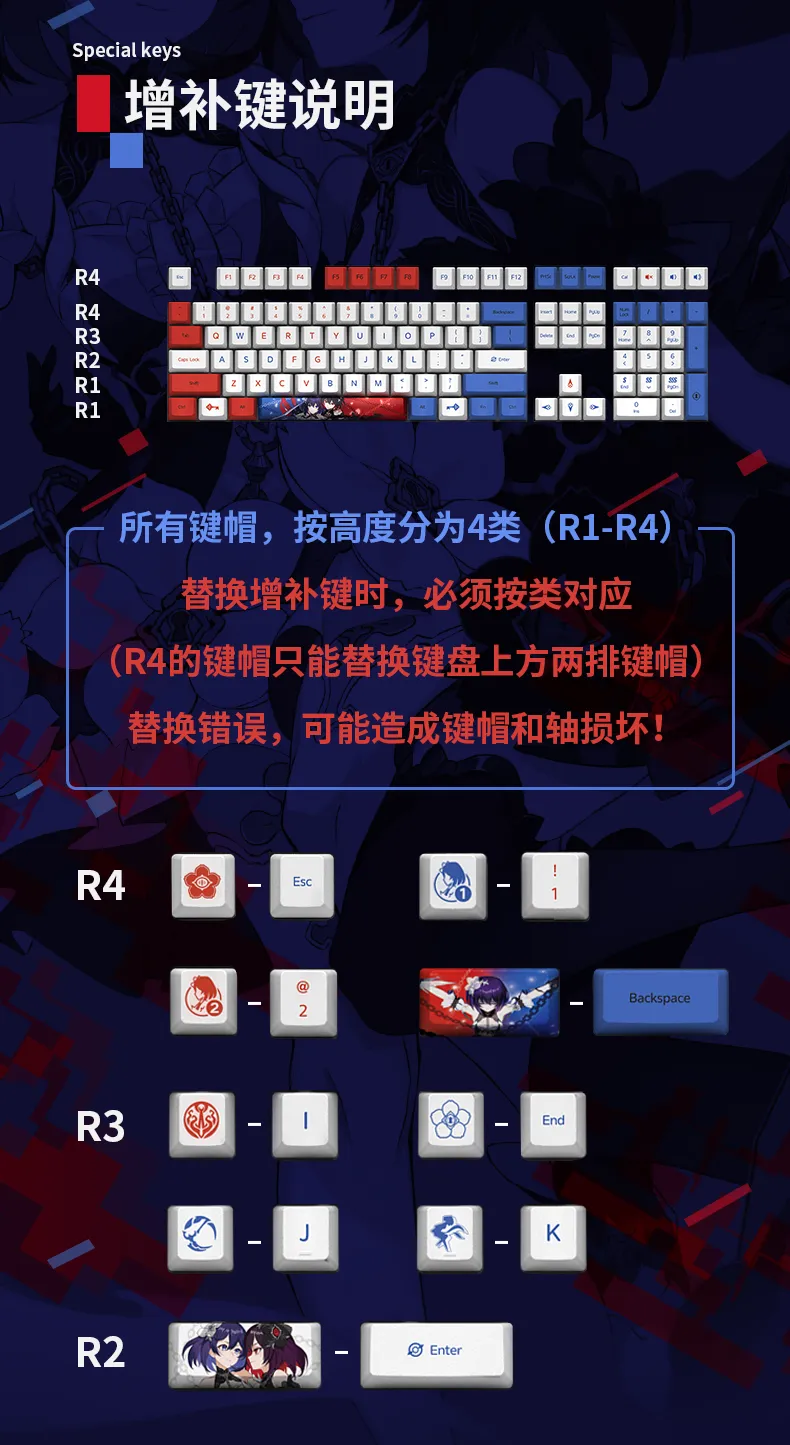 Honkai Impact 3- Seele Vollerei Mechanical Keyboard