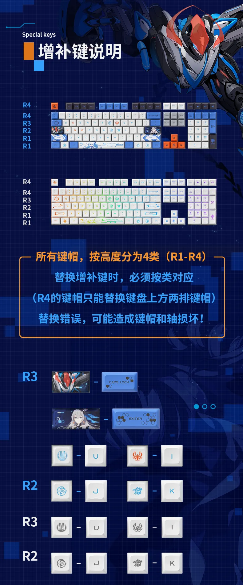 Honkai Impact 3rd - Bronya Zaychik - Mechanical Keyboard